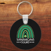 Shenanigans Squad St Patrick's Day Regenbogen Sham Schlüsselanhänger (Vorderseite)
