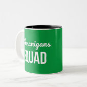 Shenanigans Squad St Patrick's Day Zweifarbige Tasse (Vorderseite Links)
