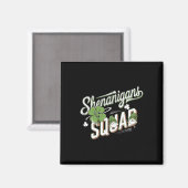 Shenanigans Squad Süßer Gnom Irischer Kleeblatt St Magnet (Vorderseite/Rückseite)