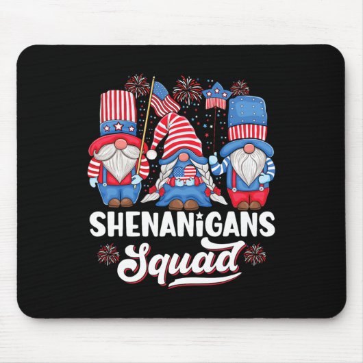 Shenanigans Squad USA Unabhängigkeitstag 4. Juli Mousepad (Vorne)