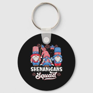 Shenanigans Squad USA Unabhängigkeitstag 4. Juli Schlüsselanhänger