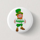 Shenanigans St. Patrick's Day Leprechaun St Pattys Button (Vorderseite)