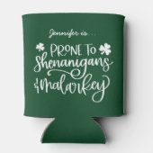 Shenanigans und Malarkey Custom St. Patrick's Day Dosenkühler (Rückseite)
