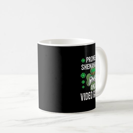 Shenanigans Video Games Funny Gamer St Patricks Da Kaffeetasse (VorderseiteRechts)