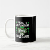 Shenanigans Videospiele Lustiger Gamer St. Patrick Kaffeetasse (Links)