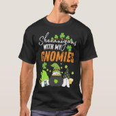Shenanigans With My Gnomies St Patrick's Day Gnome T-Shirt (Vorderseite)