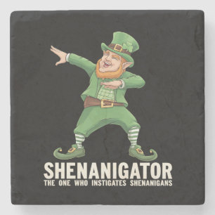 Shenanigator Dabbing Kobold St. Patrick's Tag Steinuntersetzer