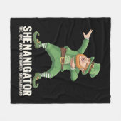 Shenanigator Dabbing Leprechaun St Patrick's Day Fleecedecke (Vorderseite (Horizontal))