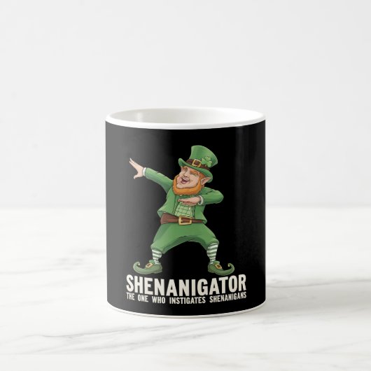 Shenanigator Dabbing Leprechaun St Patrick's Day Kaffeetasse (Mittel)