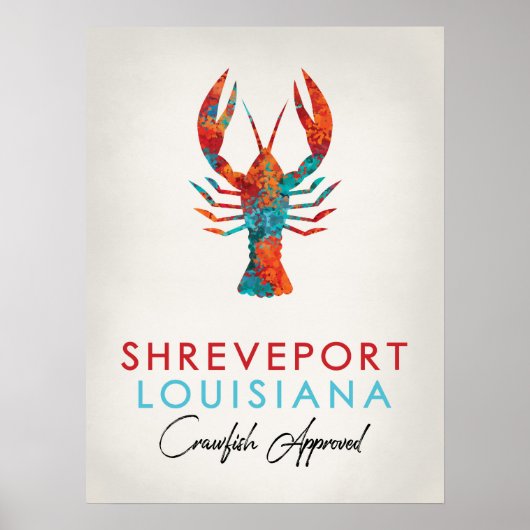 Shendeport Louisiana Crawfish Bright Poster (Vorne)