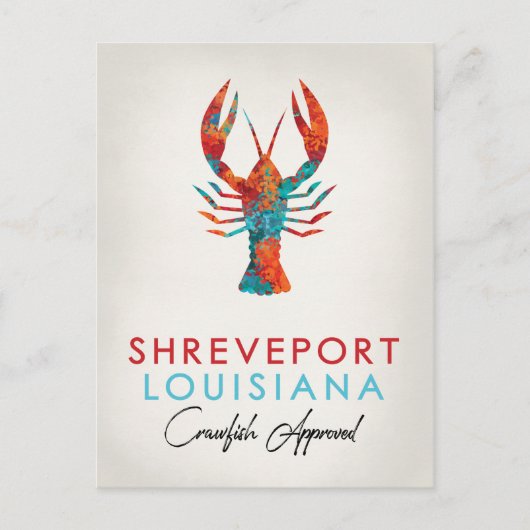 Shendeport Louisiana Crawfish Bright Postkarte (Vorderseite)