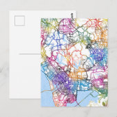 Shenzhen China City Map Postkarte (Vorne/Hinten)