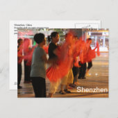 Shenzhen, China - Fantänze Postkarte (Vorne/Hinten)