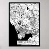 Shenzhen China Map Poster (Vorne)
