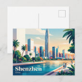 Shenzhen, China Postkarte (Vorne/Hinten)