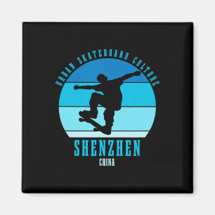 Shenzhen China Skateboarder Urne Skateboarding  Magnet