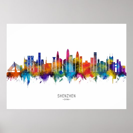 Shenzhen China Skyline Poster (Vorne)
