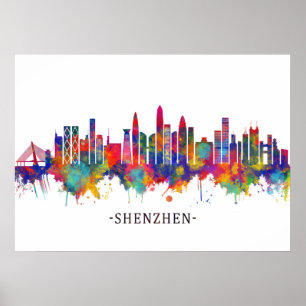 Shenzhen China Skyline Poster