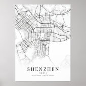 Shenzhen City Map Poster (Vorne)