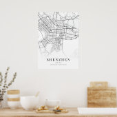 Shenzhen City Map Poster (Küche)