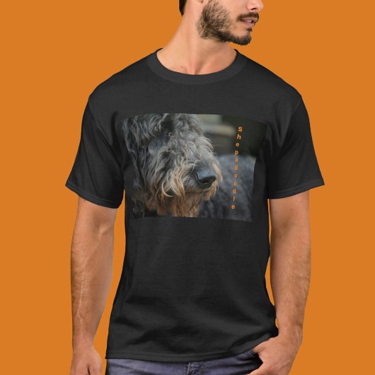 Shepadoodle Dog Fotografy Portrait T - Shirt