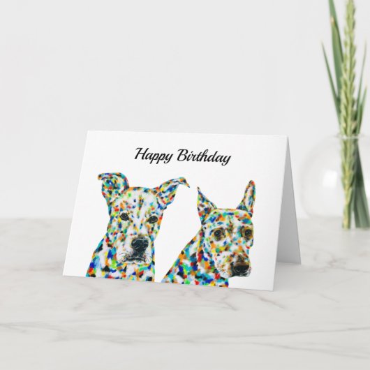 Shephard Shar Pei & Pitbull Labrador Card Karte (Vorderseite)