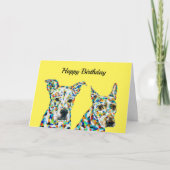 Shephard Shar pei & Pitbull Labrador Mix Geburtsta Karte (Vorderseite)