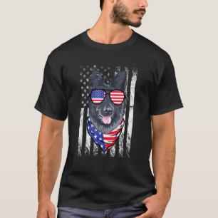 Shepherd American Flag Patriotic Shepherd Dog 4. T-Shirt