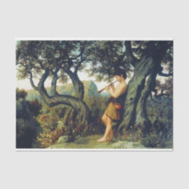 Shepherd Boy Playing the Flute Seidenpapier