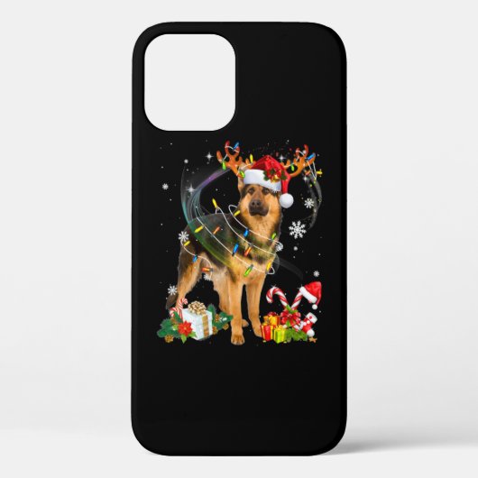 Shepherd Christmas Dog Case-Mate iPhone Hülle (Rückseite)
