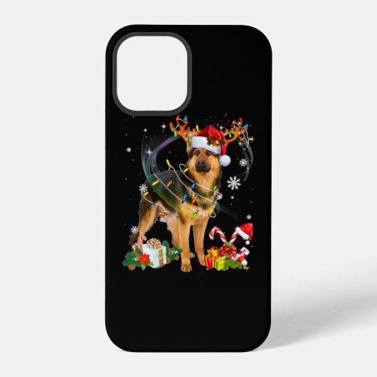 Shepherd Christmas Dog iPhone Hülle (Rückseite)