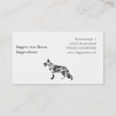 Shepherd Dog Business Cards Visitenkarte (Rückseite)