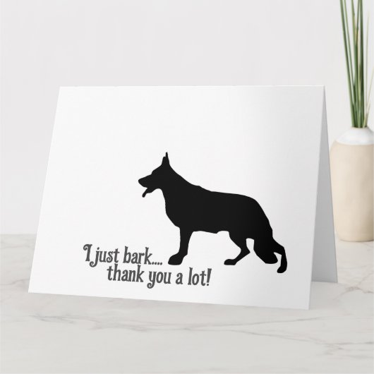 Shepherd Dog Danke Karte (Vorderseite)