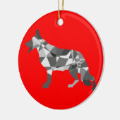 Shepherd Dog Keramikornament (Links)