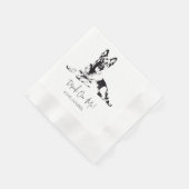 Shepherd Drink on Me Hund Custom Cocktail Napkin Serviette (Ecke)