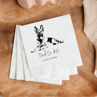 Shepherd Drink on Me Hund Custom Cocktail Napkin