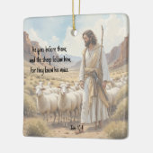 Shepherd goes before them Bible Scripture Keramikornament (Links)