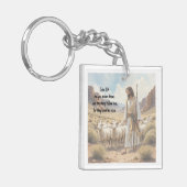 Shepherd goes before them Bible Scripture Schlüsselanhänger (Vorderseite links)
