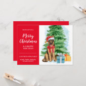 Shepherd Inexpensive Christmas Weihnachtsmannmütze Karte (Vorderseite/Rückseite Beispiel)