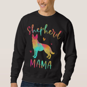 Shepherd Mama farbenfroh deutscher Schäferhund gib Sweatshirt