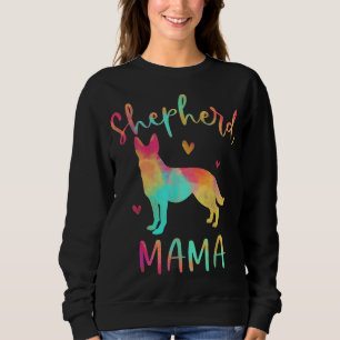 Shepherd Mama farbenfroh deutscher Schäferhund gib Sweatshirt