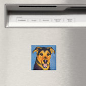 Shepherd Mix Dog Magnet - "Caesar" (In Situ (Geschirrspüler))