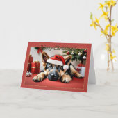 Shepherd Pup Christmas Card Karte (Gelbe Blume)