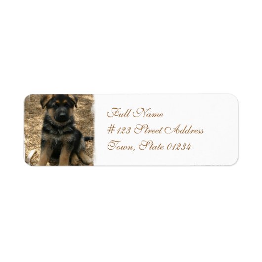Shepherd Puppy Mailing Labels (Vorne)