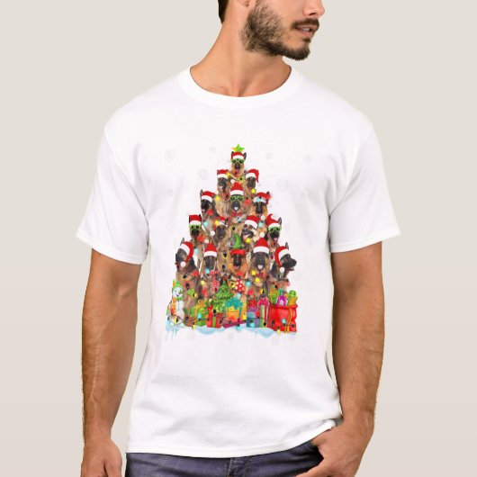 Shepherd Santa Christmas Tree T-Shirt (Vorderseite)