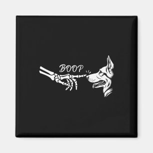 Shepherd Skeleton Hand Boop Halloween Pet Women Gi Magnet