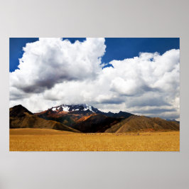 Shepherd und Seine Flock in den peruanischen Anden Poster