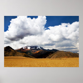 Shepherd und Seine Flock in den peruanischen Anden Poster
