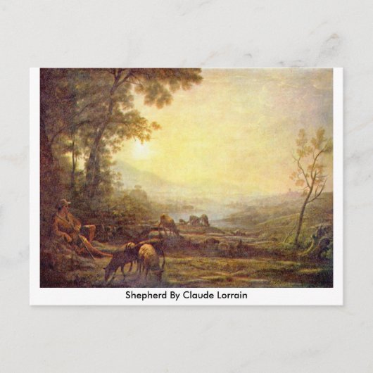 Shepherd von Claude Lorrain Postkarte (Vorderseite)