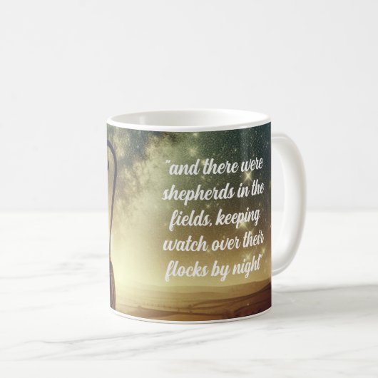 Shepherd Watching Flock Biblical Scene Kaffeetasse (VorderseiteRechts)